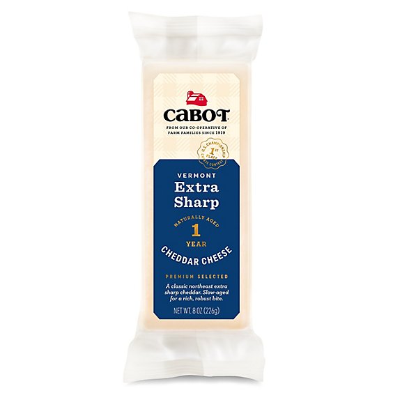 Cabot Creamery Extra Sharp White Cheddar Bar - 8 OZ