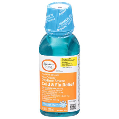 Signature Care Cold Flu Daytime Vapor Ice Liq - 12 FZ - Image 1