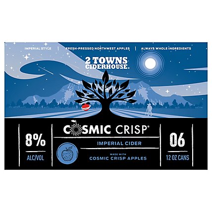 2 Towns Ciderhouse Cosmic Crisp In Cans - 6-375 ML - Image 3