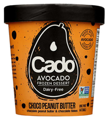 Cado Ice Cream Df Choc Peanut Butter - 1 PT - Image 1