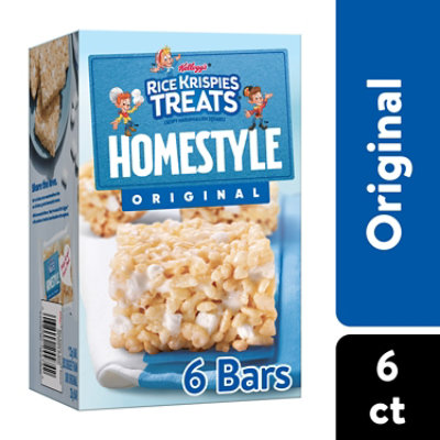 Rice Krispies Treats Homestyle Crispy Marshmallow Squares Original Kids Snacks 6 Count - 6.98 Oz - Image 1