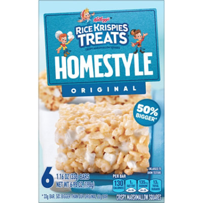 Rice Krispies Treats Homestyle Crispy Marshmallow Squares Original Kids Snacks - 6 - 6.98 Oz - Image 6