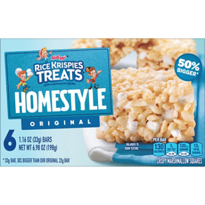 Rice Krispies Treats Homestyle Crispy Marshmallow Squares Original Kids Snacks - 6 - 6.98 Oz - Image 7