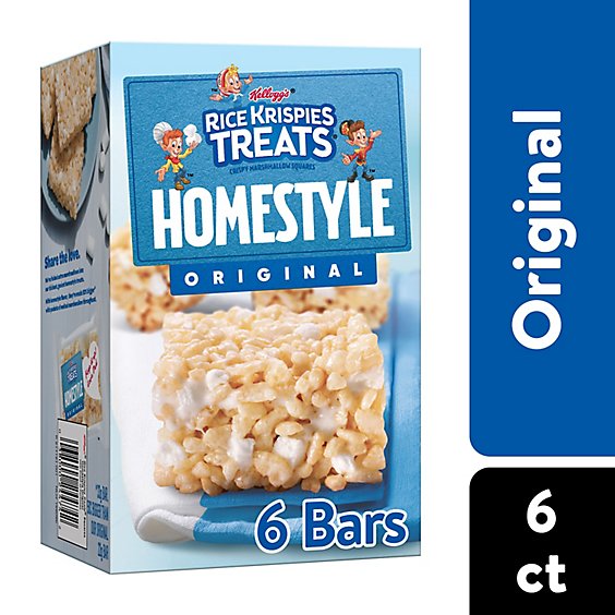 Rice Krispies Treats Homestyle Marshmallow Snack Bars Original 6 Count - 6.98 Oz 