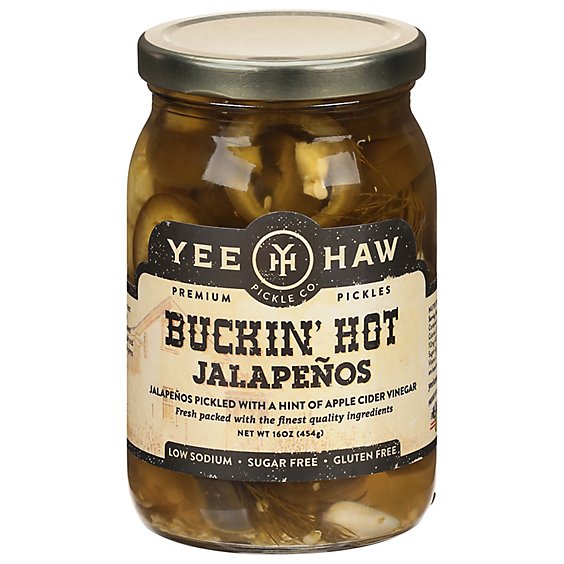 Buckin Hot Pickled Jalapenos - 16 OZ