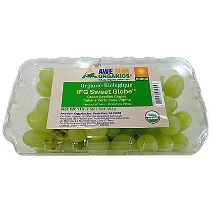 Awe Sum Grapes Green Seedless - 1 LB - Image 1