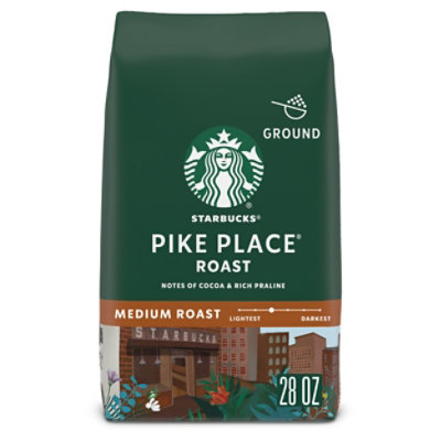 Starbucks Pike Place Roast 100% Arabica Medium Roast Ground Coffee Bag - 28 Oz