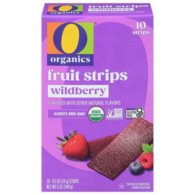 O Organics Fruit Strips Wild Berry - 5 Oz - carrsqc