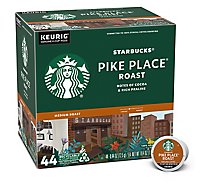 Starbucks Pike Place Roast 100% Arabica Medium Roast K Cup Coffee Pods Box 44 Count - Each