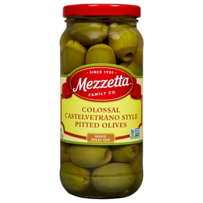 Mezzetta Castelvetrano Green Olives Pitted - 8 OZ
