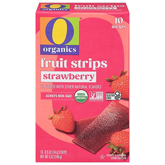 O Organic Fruit Strips Strawberry - 5 OZ
