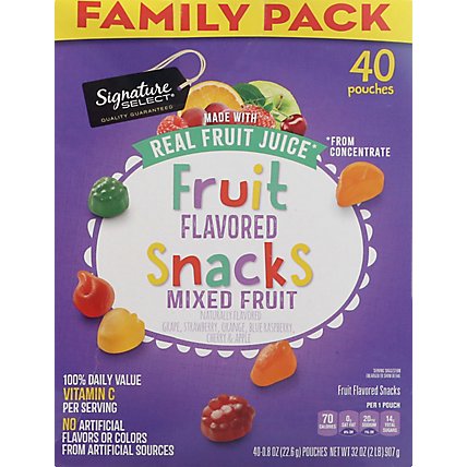 Signature Select Fruit Snacks Mixed Fruit Family Pk - 40 CT - Image 2