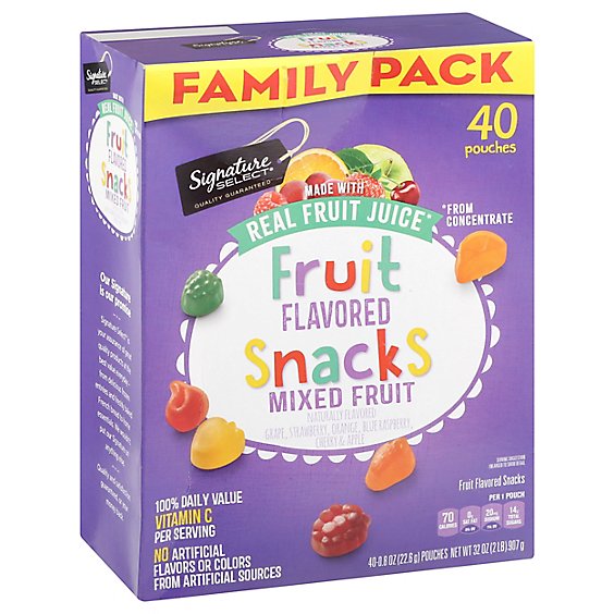 Signature Select Fruit Snacks Mixed Fruit Family Pk - 40 CT