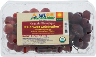 Awe Sum Grapes Red Seedless - 1 LB - Image 2