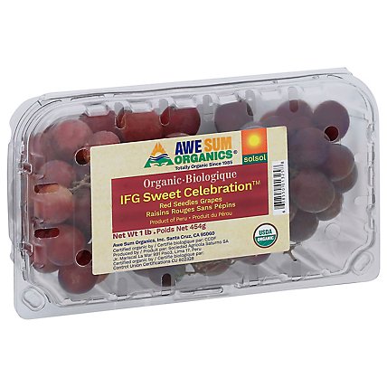 Awe Sum Grapes Red Seedless - 1 LB - Image 1