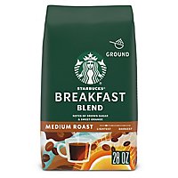 Starbucks Breakfast Blend 100% Arabica Medium Roast Ground Coffee Bag - 28 Oz - Image 1