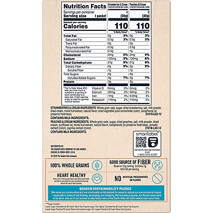 Quaker Instant Oatmeal Lower Sugar Variety Pack - 10.5 OZ - Image 6