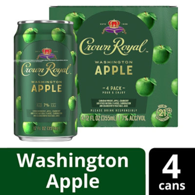 Crown Royal Washington Apple Canadian Whisky Cocktail - 4-12 Fl. Oz. - Image 1