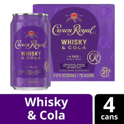 Crown Royal Whiskey & Cola - 4-12 FZ - Image 1