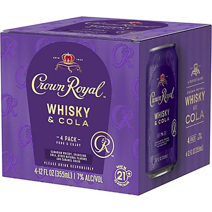 Crown Royal Whiskey & Cola - 4-12 FZ - Image 1