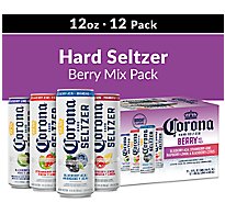 Corona Hard Seltzer Berry Mix Variety Pack Spiked Sparkling Water Cans 4.5% ABV - 12-12 Fl. Oz.