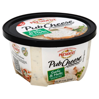 President Garlic And Herbs Pub Cheese - 8 OZ - Image 1