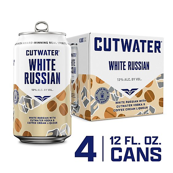 Cutwater Spirits White Russian In Cans - 4-12 Fl. Oz.