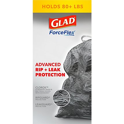 Glad Large Drawstring Forceflex With Clorox Mountain Air Trash Bags - 25-30 Gallon - Image 4
