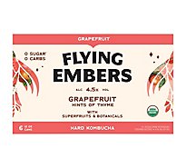 Flying Embers Hard Kombucha Grapefruit In Cans - 6-12 Fl. Oz.