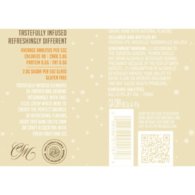 Chateau Ste. Michelle Elements Papaya Jasmine White Wine - 750 Ml - Image 9