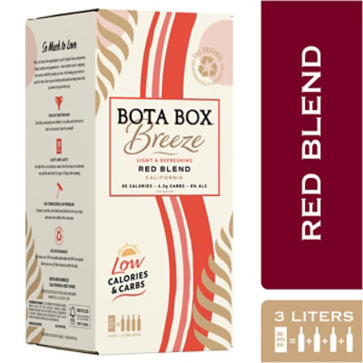 Bota Box Breeze Red Blend Wine California - 3 Liter