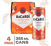 Bacardi Bahama Mama Ready to Drink Real Rum Cocktail In Slim Can - 4-355 Ml