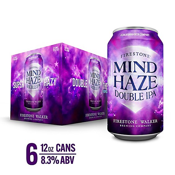 Firestone Walker Double Mind Haze Hazy Beer IPA Cans - 6-12 Fl. Oz.
