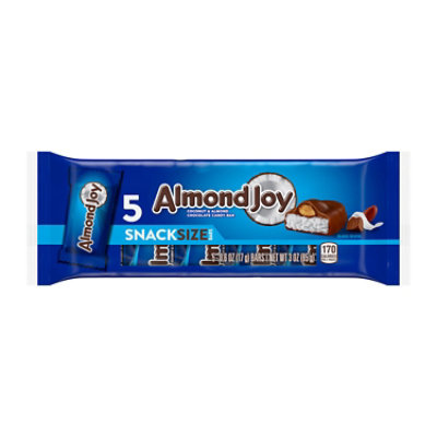 Almond Joy Coconut And Almond Chocolate Snack Size Candy Bars 5 Count - 0.6 Oz - Image 1