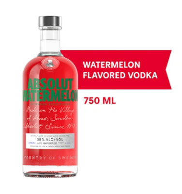 Absolut Watermelon Flavored Vodka - 750 Ml - Image 1