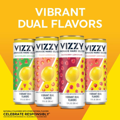 Vizzy Lemonade Variety Pack Hard Seltzer Beer 5% ABV Cans - 12-12 Fl. Oz. - Image 2