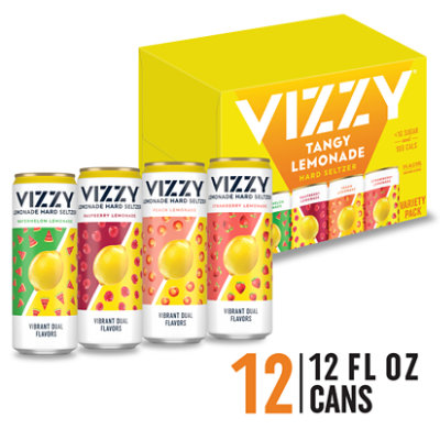 Vizzy Lemonade Variety Pack Hard Seltzer 5% ABV Cans - 12-12 Fl. Oz.