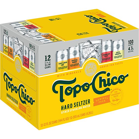 Topo Chico Variety Pack 4.7% ABV Hard Seltzer In Cans - 12-12 Fl. Oz.