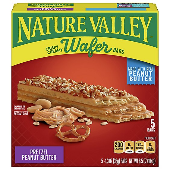Nature Valley Pretzel Peanut Butter Crispy Creamy Wafer Bars - 6.5 OZ