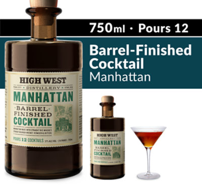 High West Manhattan Barrel Finished Whiskey Premixed Cocktail 74 Proof - 750 Ml - Image 1