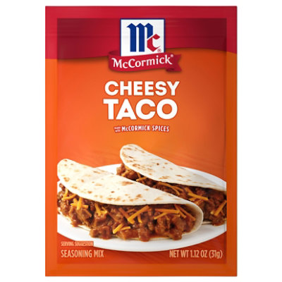 McCormick Cheesy Taco Seasoning Mix - 1.12 Oz