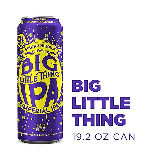 Sierra Nevada Big Little Thing Imperial IPA Beer In Can - 19.2 Oz