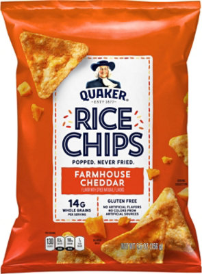 Quaker Rice Chips Cheddar - 5.5 OZ - Image 2