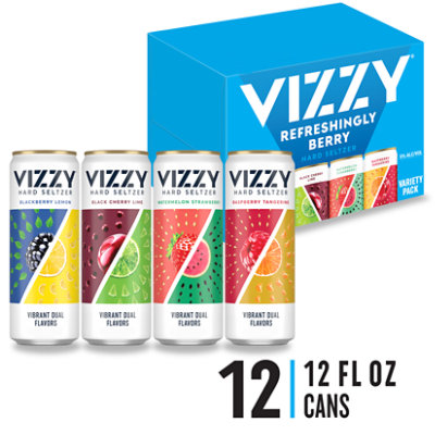 Vizzy Variety Pack 2 Hard Seltzer Beer 5% ABV Cans - 12-12 Fl. Oz. - Image 1