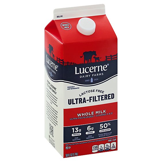 Lucerne Milk Whole Ultra Filtered - 59 FZ - shaws Lucerne Milk Whole Ultra Filtered - 59 FZ - shaws