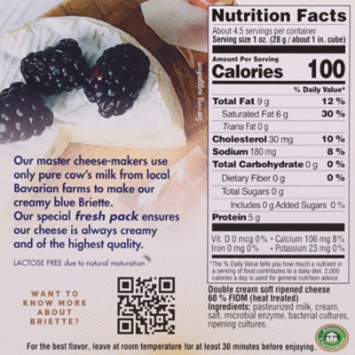 Briette Cheese Brie Creamy Blue - 4.4 OZ - Image 5