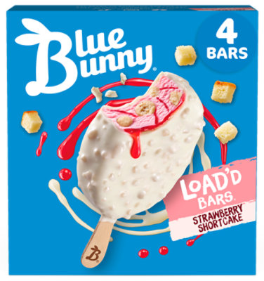 Blue Bunny Load'd Bars Strawberry Shortcake Frozen Dessert For