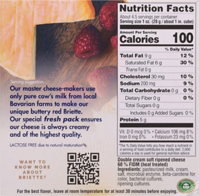 Briette Cheese Brie Creamy Buttery - 4.4 OZ - Image 5