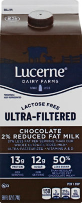 Lucerne Chocolate Milk Reduced Fat Ultra Filtered - 59 FZ - Image 2