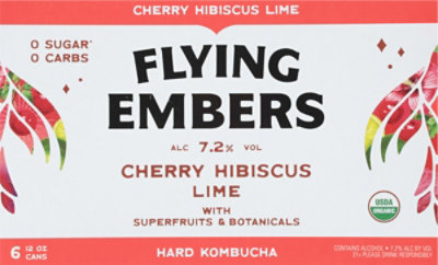 Flying Embers Hard Kombucha Black Cherry In Cans - 6-12 Fl. Oz. - Image 6